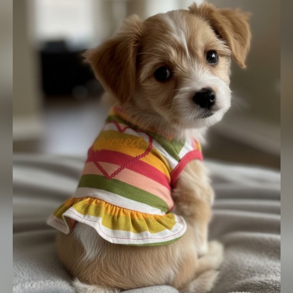 Nwt RESCUED Adorable Dog Shirt Dress Size XS